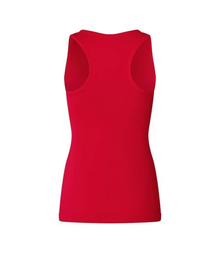 Womens/ladies Club Dry Racerback Tank Top Flag Red Canterbury