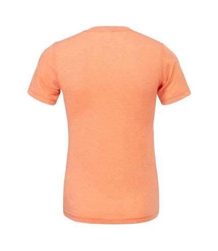 Unisex adults triblend crew neck t shirt orange Bella Canvas