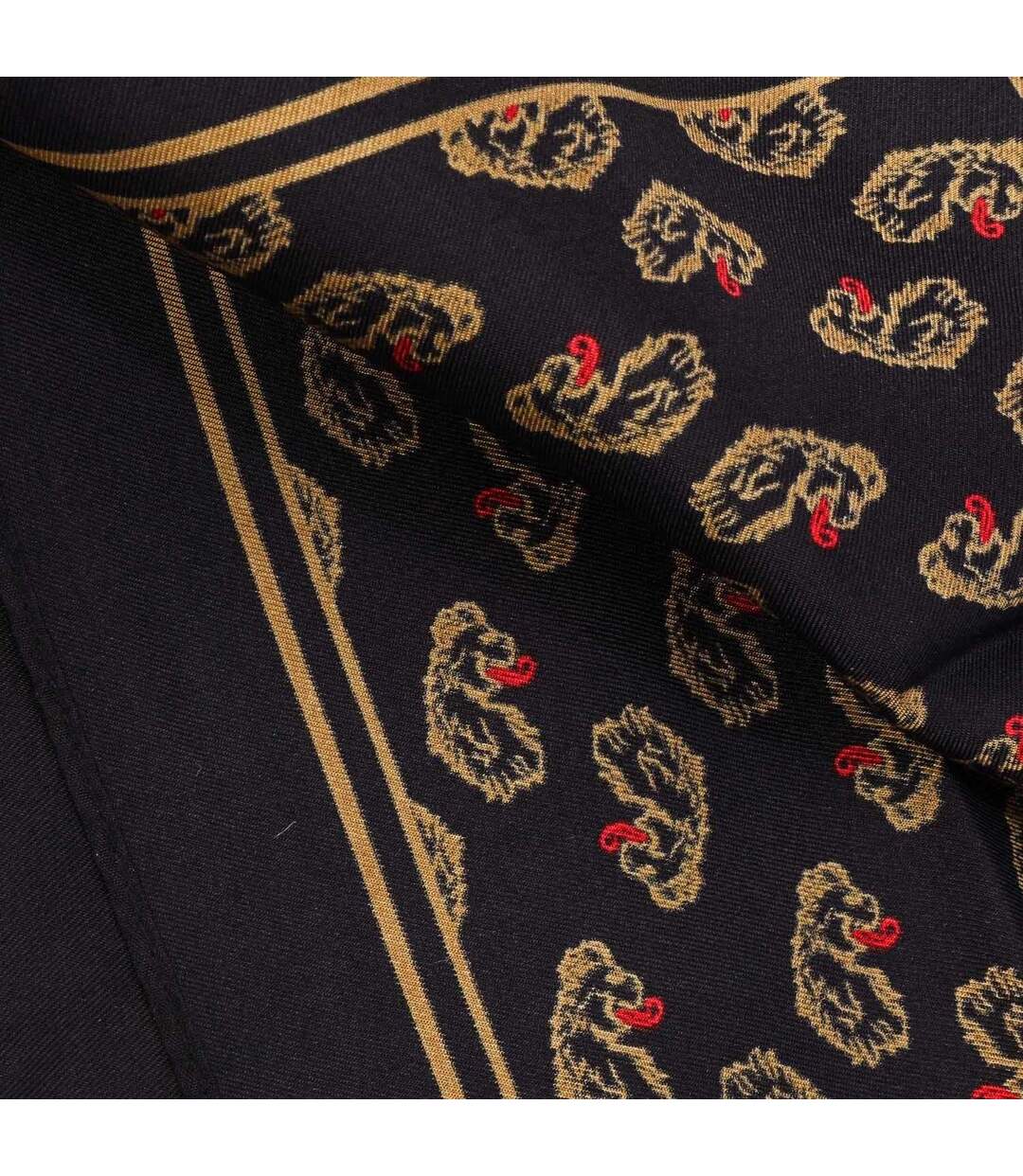 Mens Handkerchief One Size Black Red Luke 1977-2