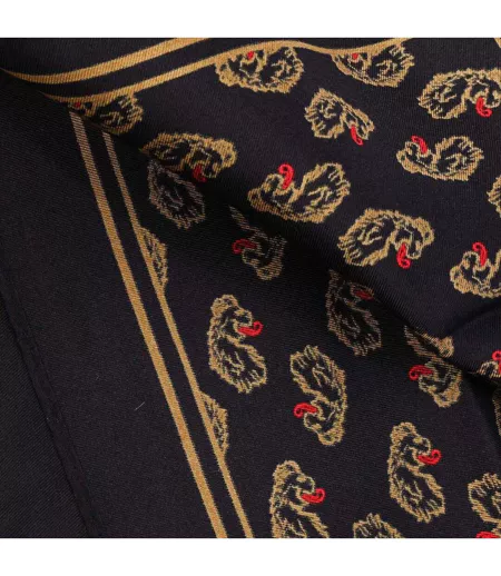 Mens Handkerchief One Size Black Red Luke 1977