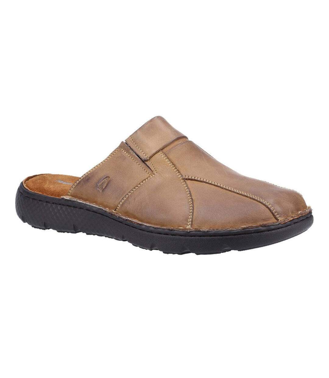 Hush Puppies Mens Carson Leather Mules (Olive) - UTFS8867-1