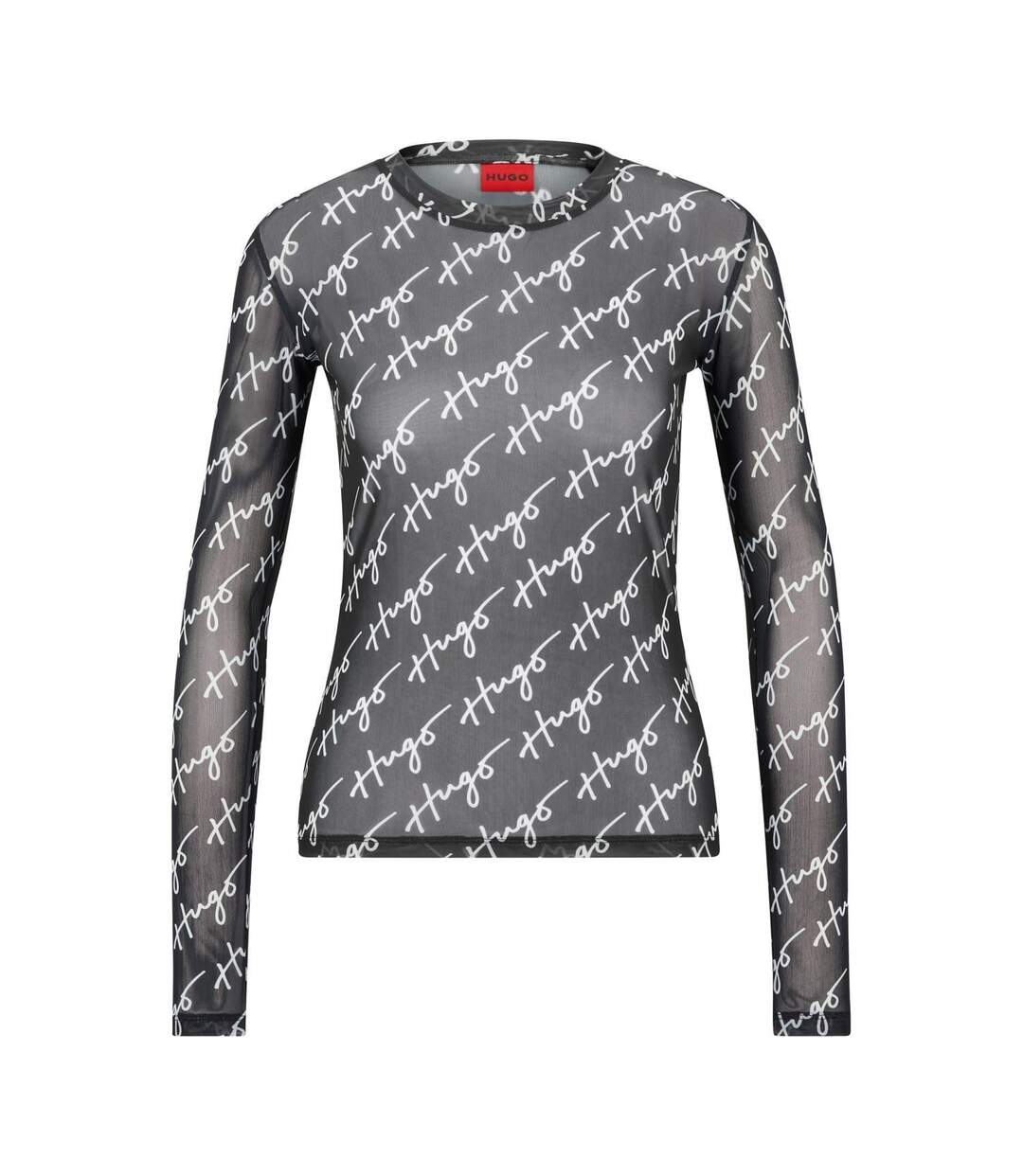 Womens/ladies Diralina 3 T-shirt Black White Hugo-2