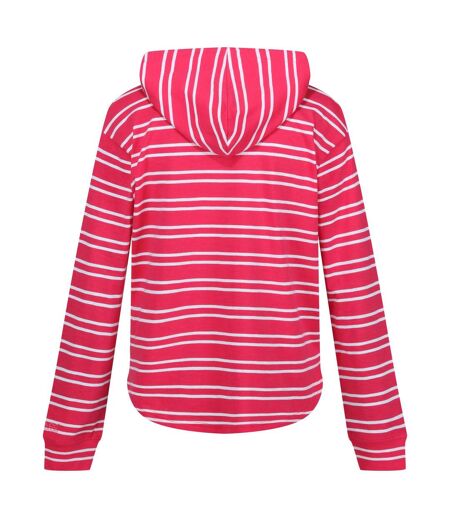 Sweat À Capuche Minerve Femme Rose Vif Blanc Regatta