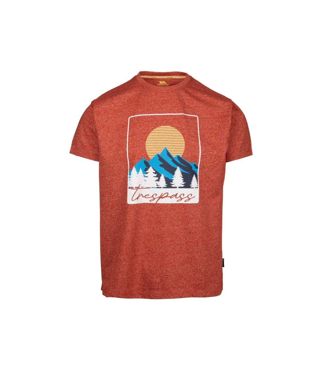 Mens idukki t-shirt burnt orange Trespass