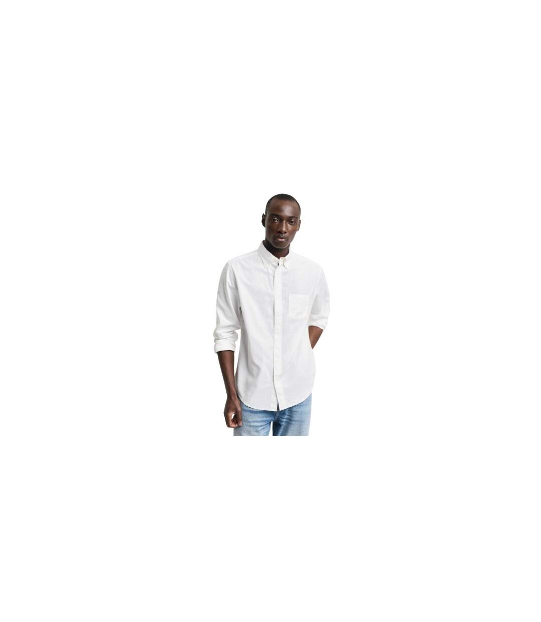 Chemise À Boutons Fit Archive Homme Crème Gant-1