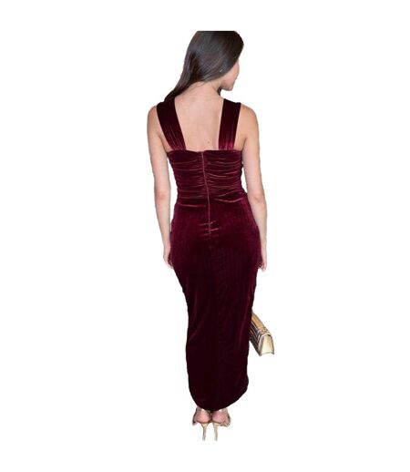 Robe Mi-longue Femme Bordeaux Ax