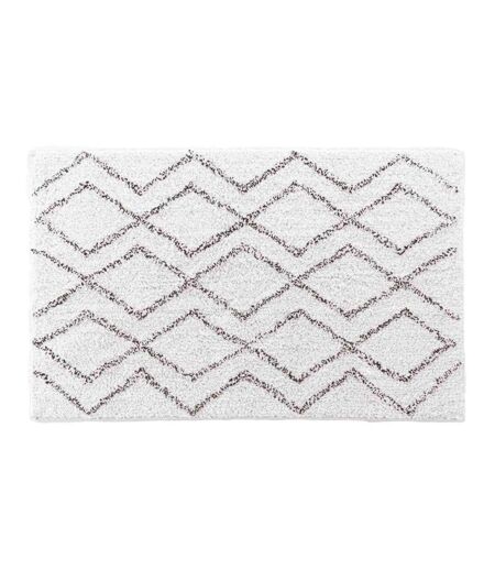 Tapis Déco Imprimé Emya 50x80cm Blanc & Gris