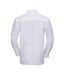 Mens Poplin Easy-care Long-sleeved Formal Shirt White Russell Collection-2