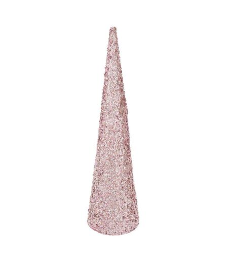Cône Déco Sequins 120cm Rose Clair
