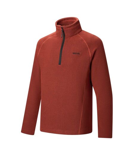 Haut Polaire À Col Montant Zippé Motif/style Alvéolé Kenger Homme Rouge Brûlé Regatta