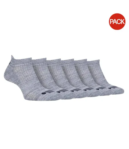 Pack Of 6  Mens Cushioned Trainer Socks  Grey Jeep
