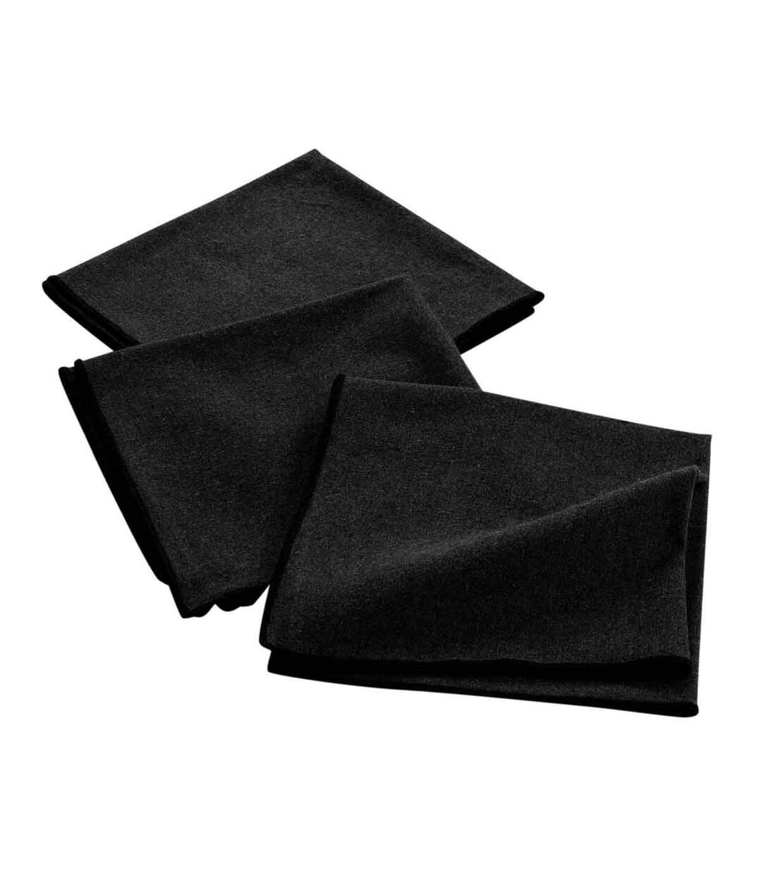 Lot de 3 Serviettes de Table Mistraline 40x40cm Noir-1