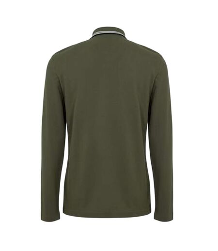 Polo Manches Longues Plisy Homme Beige Foncé Boss