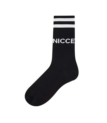 Lot De 3  Chaussettes Motif/style Rayures Contrastées Homme Noir Nicce