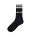 Lot De 3  Chaussettes Motif/style Rayures Contrastées Homme Noir Nicce-2