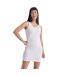 Womens/ladies Tank Dress White Skinni Fit-2