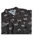 Unisex Adult Character Button-down Short-sleeved Shirt Charcoal Labyrinth-4