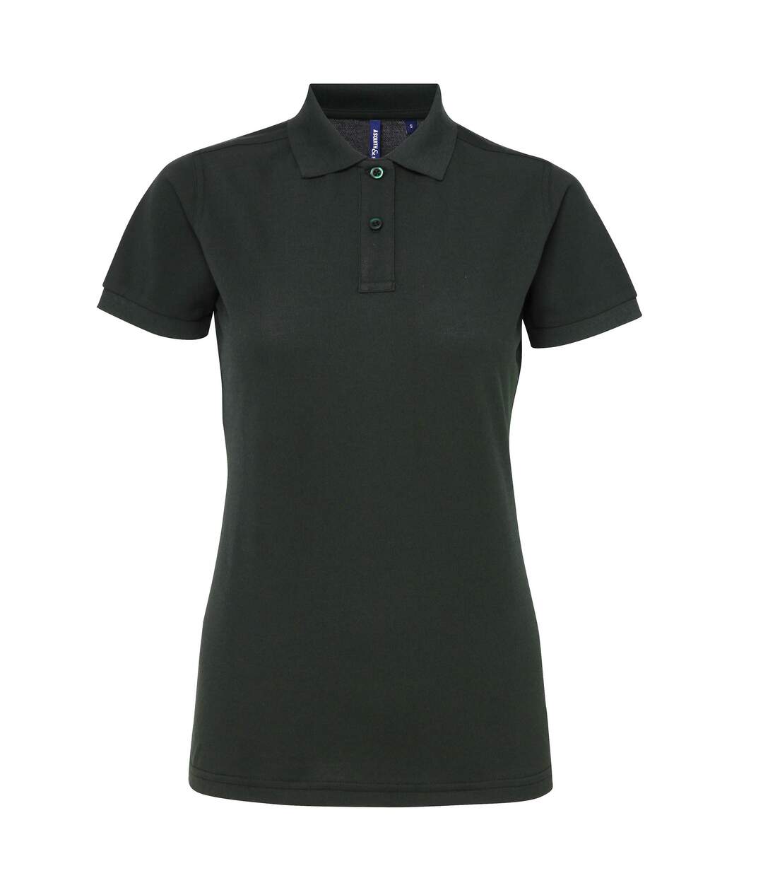 Polo manches courtes femme vert bouteille Asquith & Fox