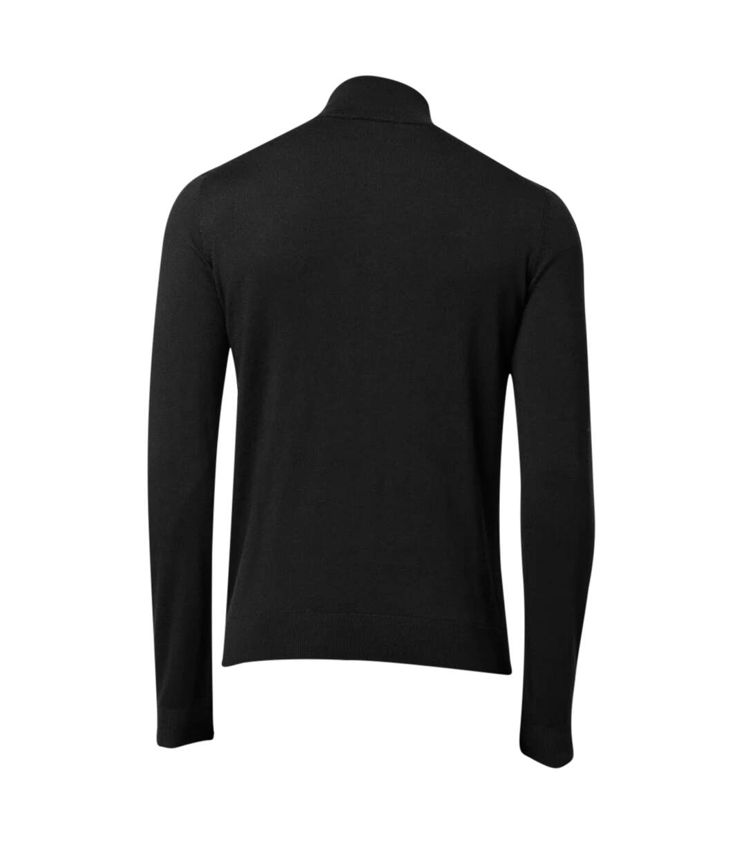 Mens cotton blend zip sweatshirt black Asquith & Fox