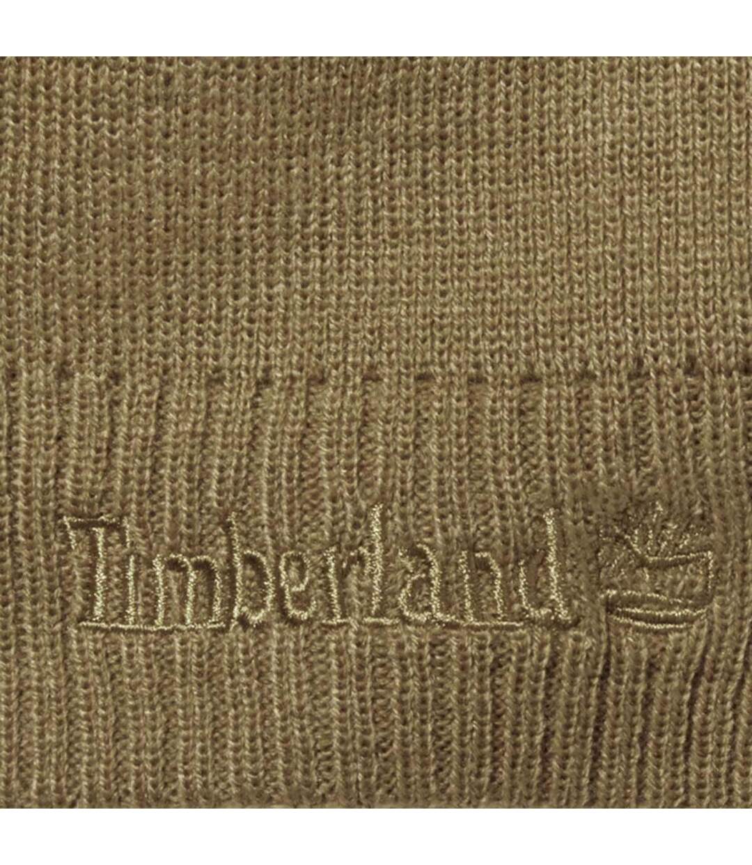 Mens Logo Knitted Beanie Green Timberland-3