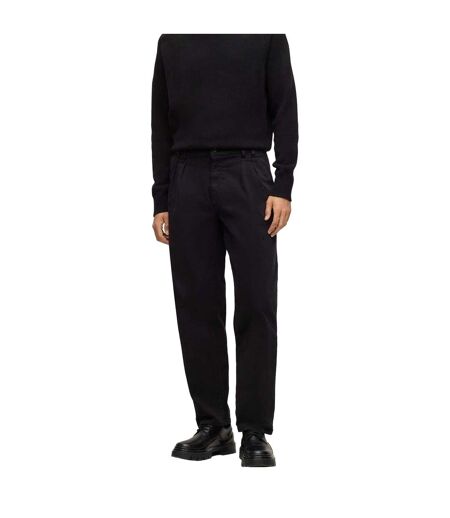 Mens Tulsa Logo Straight Chinos Black Boss