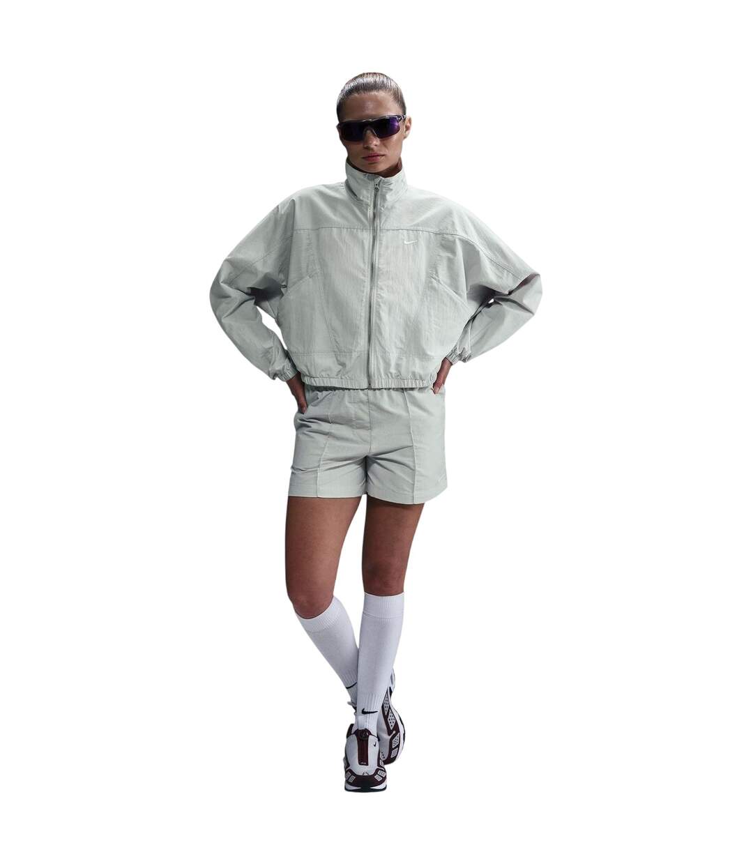 Veste De Survêtement Sport Everything Femme Argenté Clair Blanc Nike-1