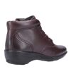 Fleet & Foster Womens/Ladies Merle Lace Up Leather Ankle Boot (Burgundy) - UTFS6749
