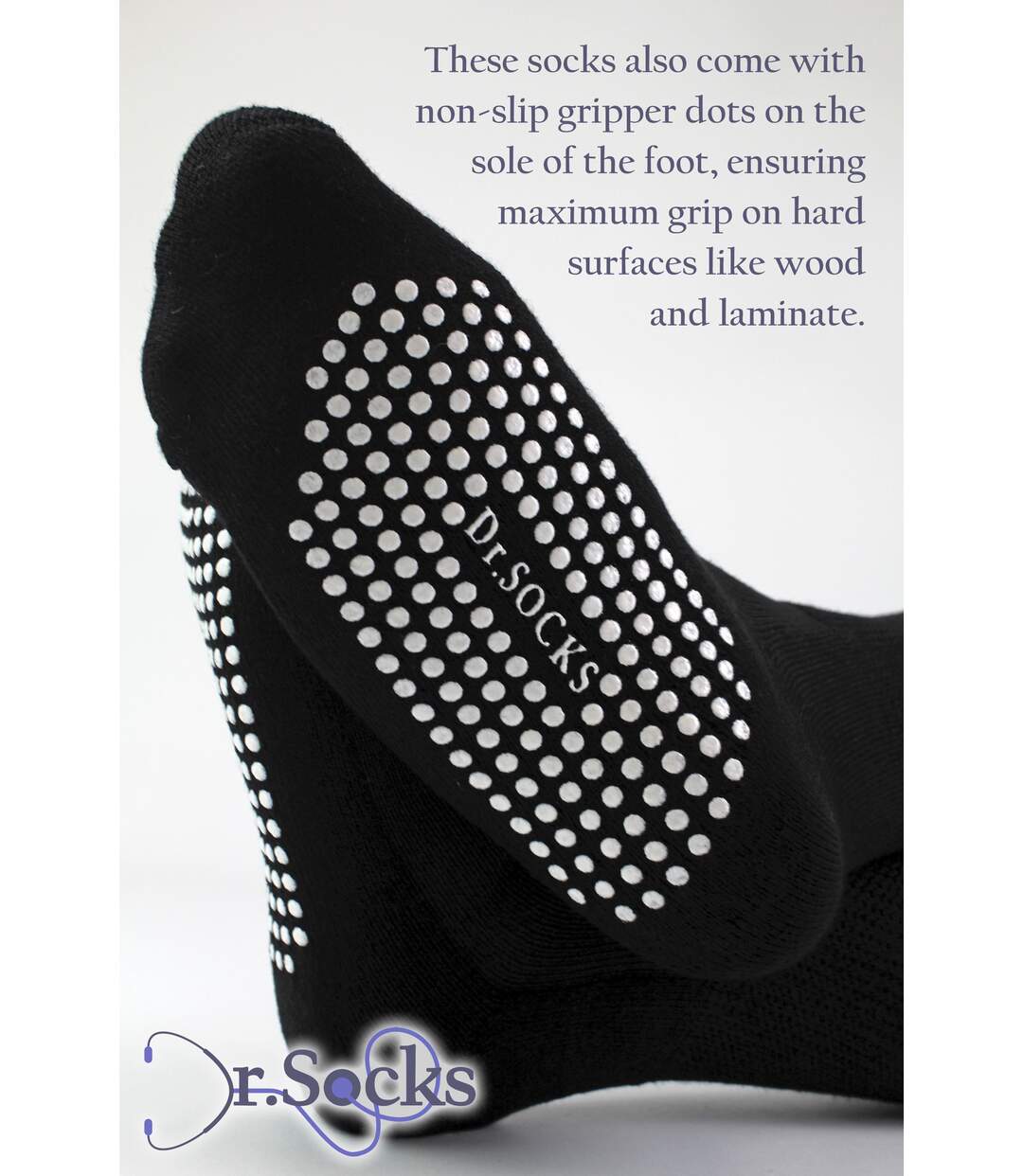 4 Pack Bamboo Diabetic Socks With Grips for Men and Women-3