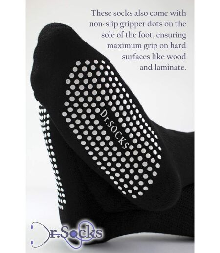 4 Pack Bamboo Diabetic Socks With Grips for Men and Women