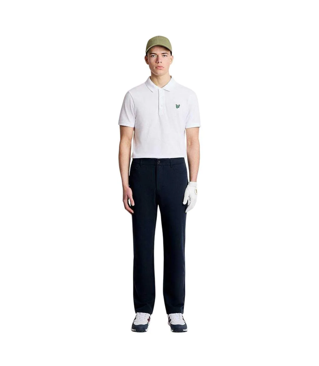 Mens Short-sleeved Golf Polo Shirt White Lyle & Scott-2