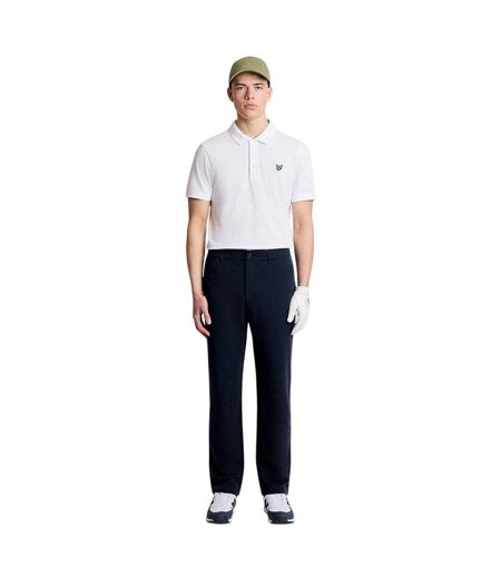 Mens Short-sleeved Golf Polo Shirt White Lyle & Scott
