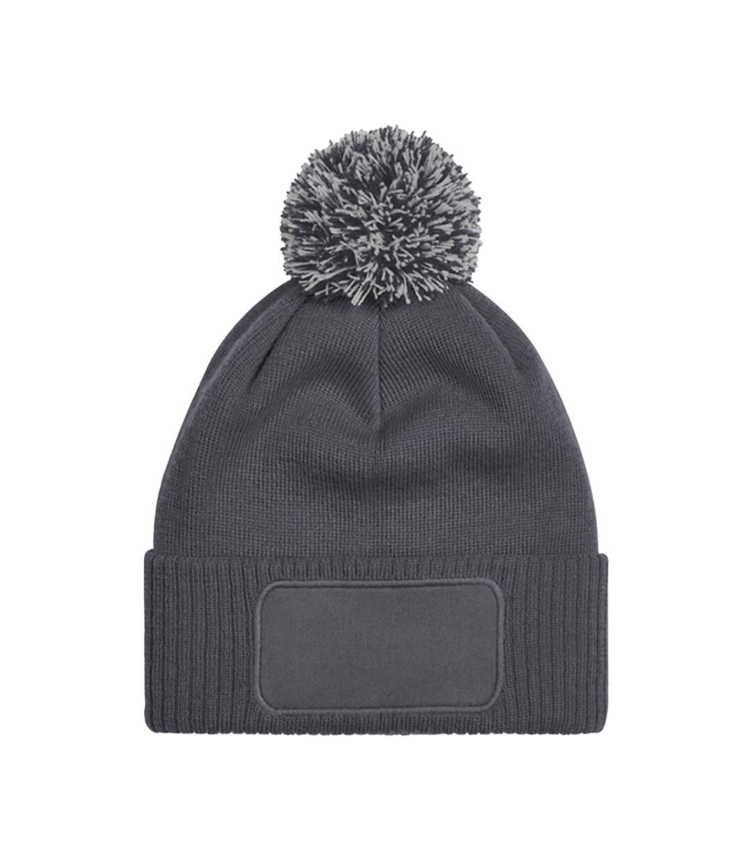 Bonnet snowstar adulte gris foncé / gris clair Beechfield-2