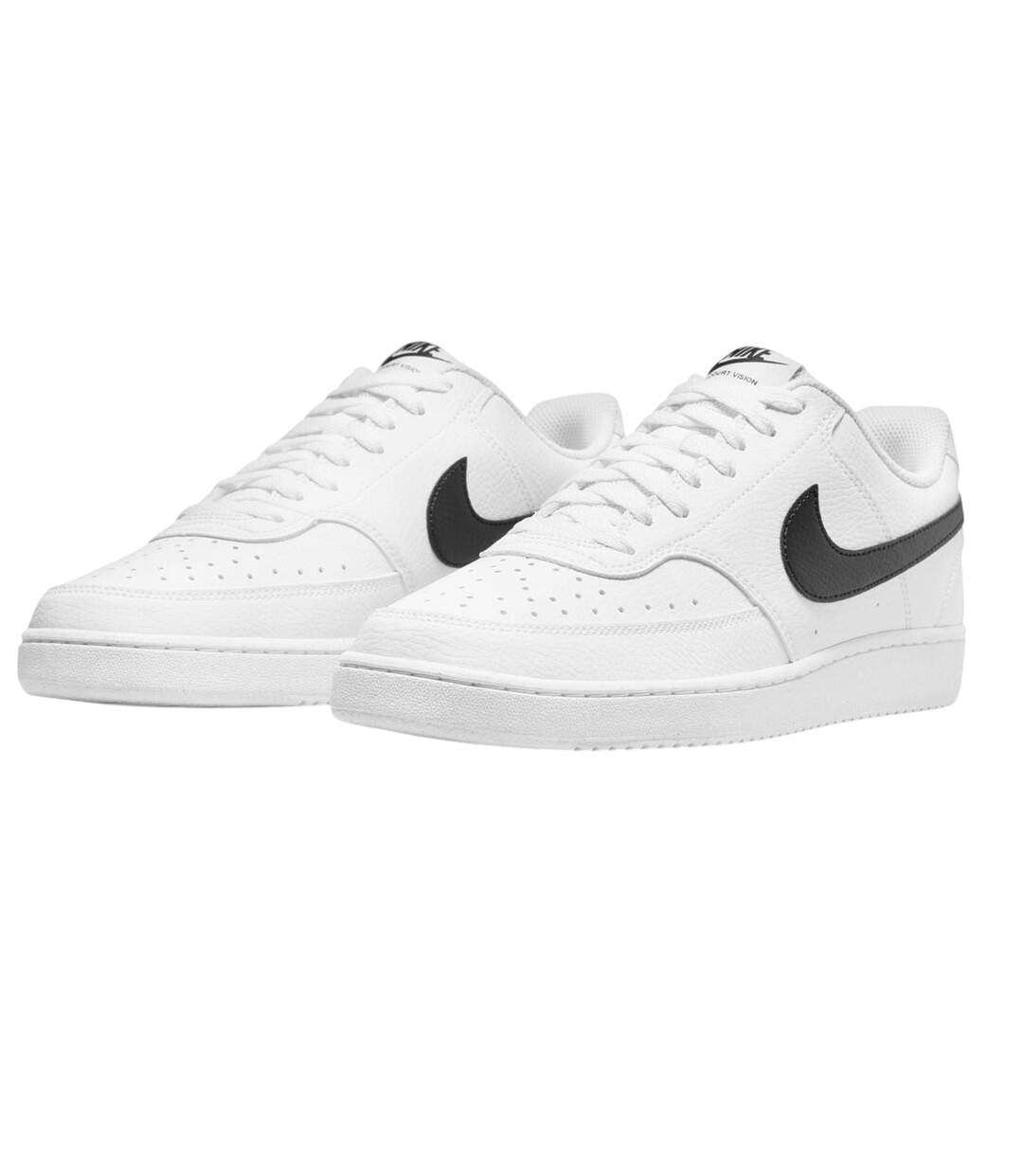 Mens Vision Low Leather Trainers White Black Nike-1