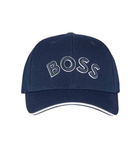Casquette De Baseball Motif/style Logo Brodé Homme Bleu Marine Boss