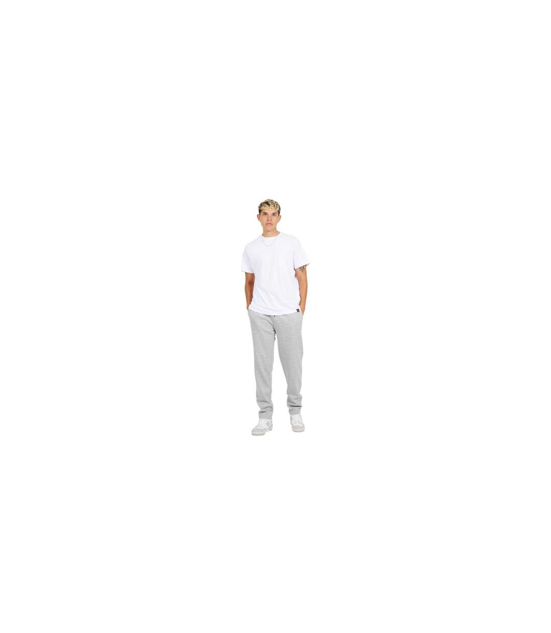 Pantalon De Jogging Homme Gris Clair Chiné Brave Soul-1