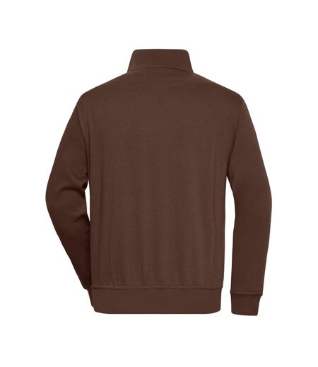 Sweat Workwear Homme Marron James And Nicholson