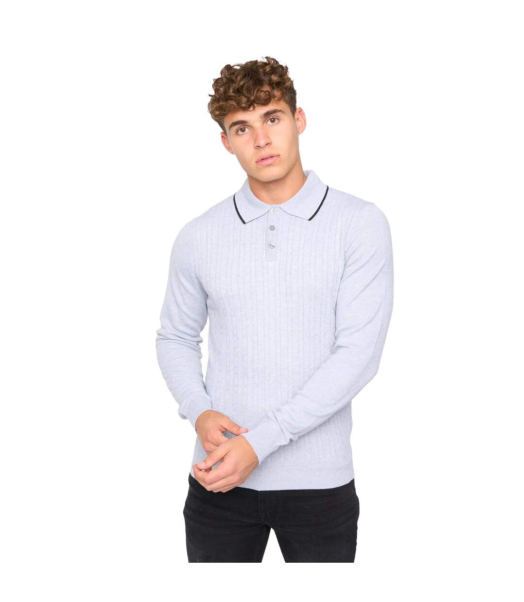 Pull ambrosden homme gris clair chiné Bewley & Ritch