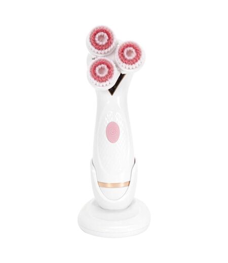 Brosse Nettoyante Visage 2 Têtes 17cm Blanc