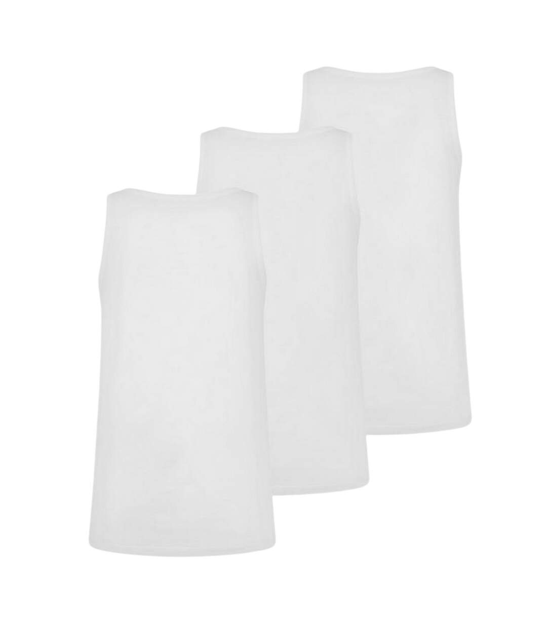 Lot De 3  Débardeurs Hbw Homme Blanc Boss-3