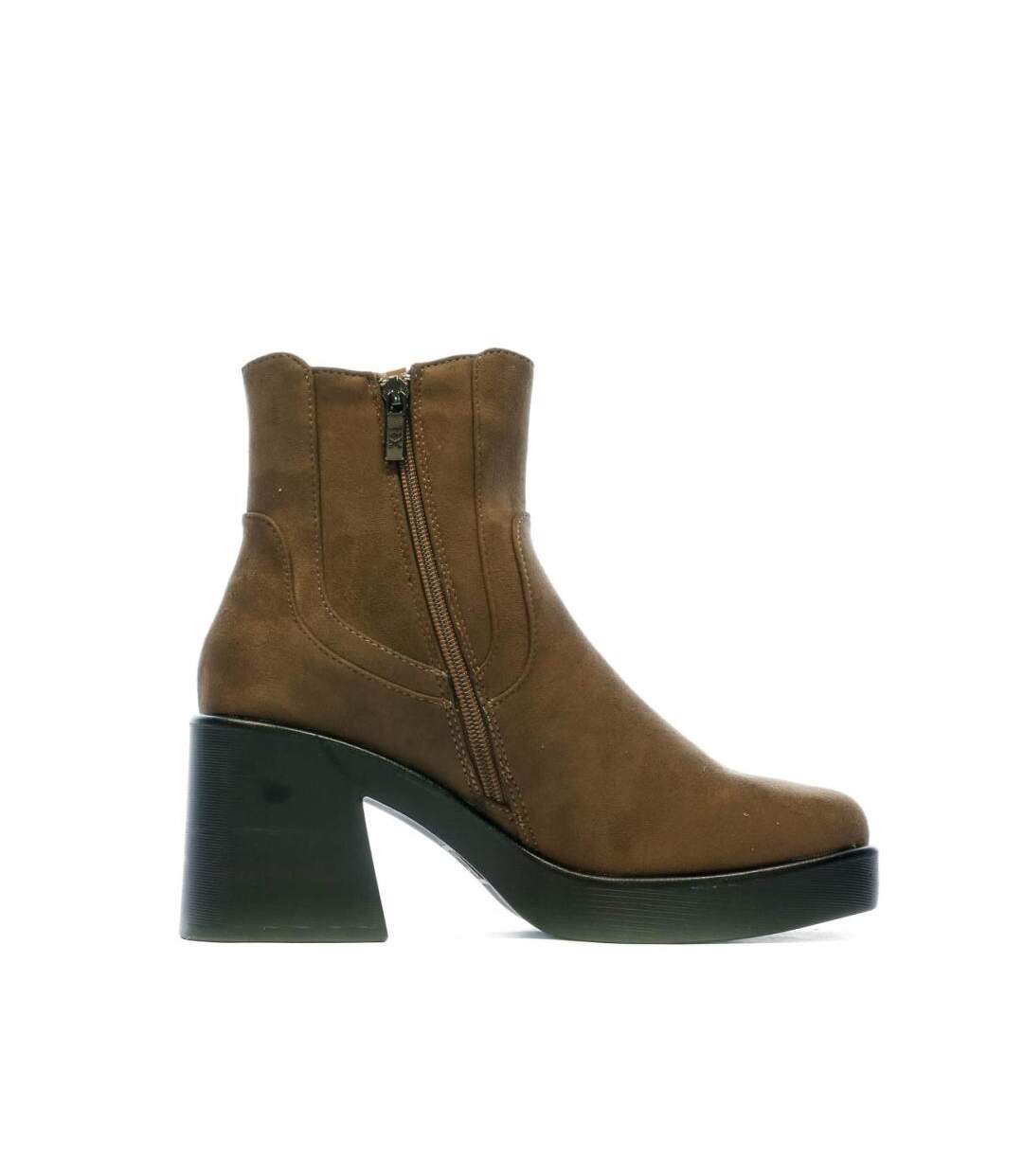Bottines marron femme xti chelsea-2