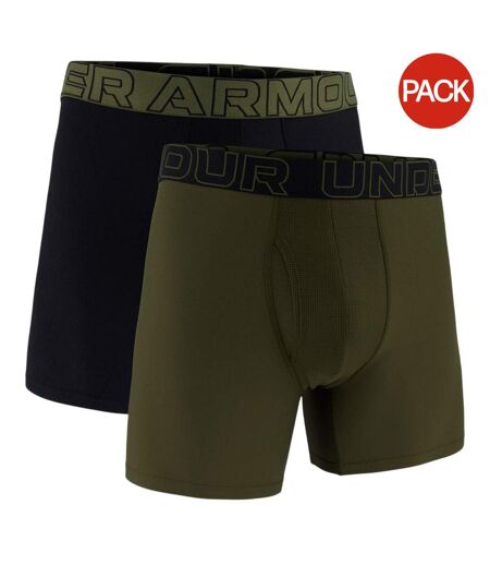 Lot De 2  Boxers Tech Homme Vert Noir Chiné Under Armour