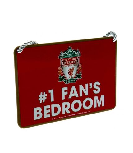 Liverpool FC - Plaque de porte #1 FANS BEDROOM (Rouge / Blanc) (Taille unique) - UTBS3724