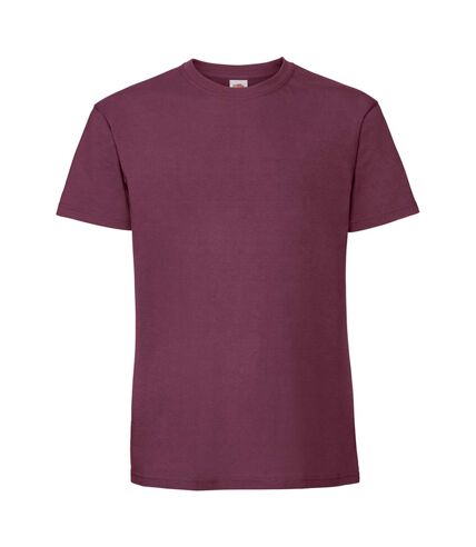 Fruit of the Loom Mens Iconic Premium Ringspun Cotton T-Shirt (Burgundy) - UTBC5183