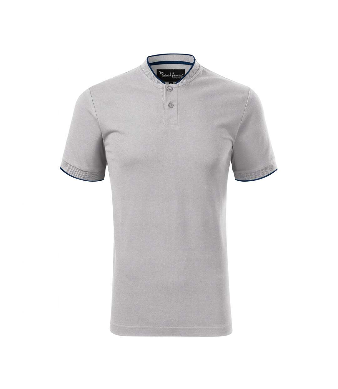 Polo Motif/style Losange Premium Homme Gris Argenté Malfini-1
