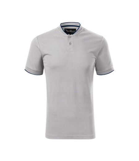 Polo Motif/style Losange Premium Homme Gris Argenté Malfini