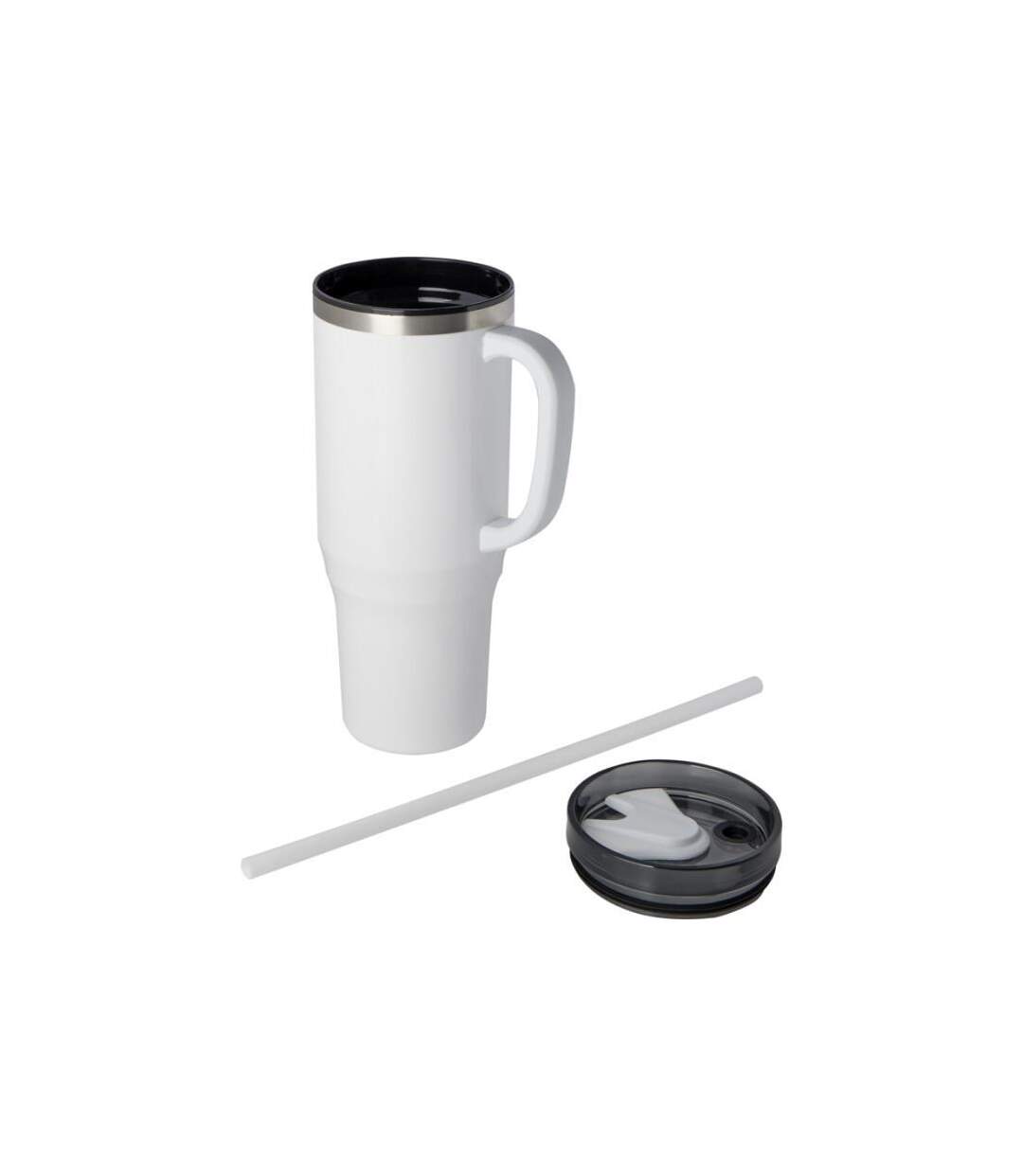 Melbourne 1200ml mug with straw one size white Generic-3