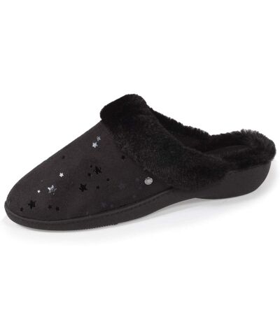 Isotoner Chaussons Mules femme etoile et petit talon