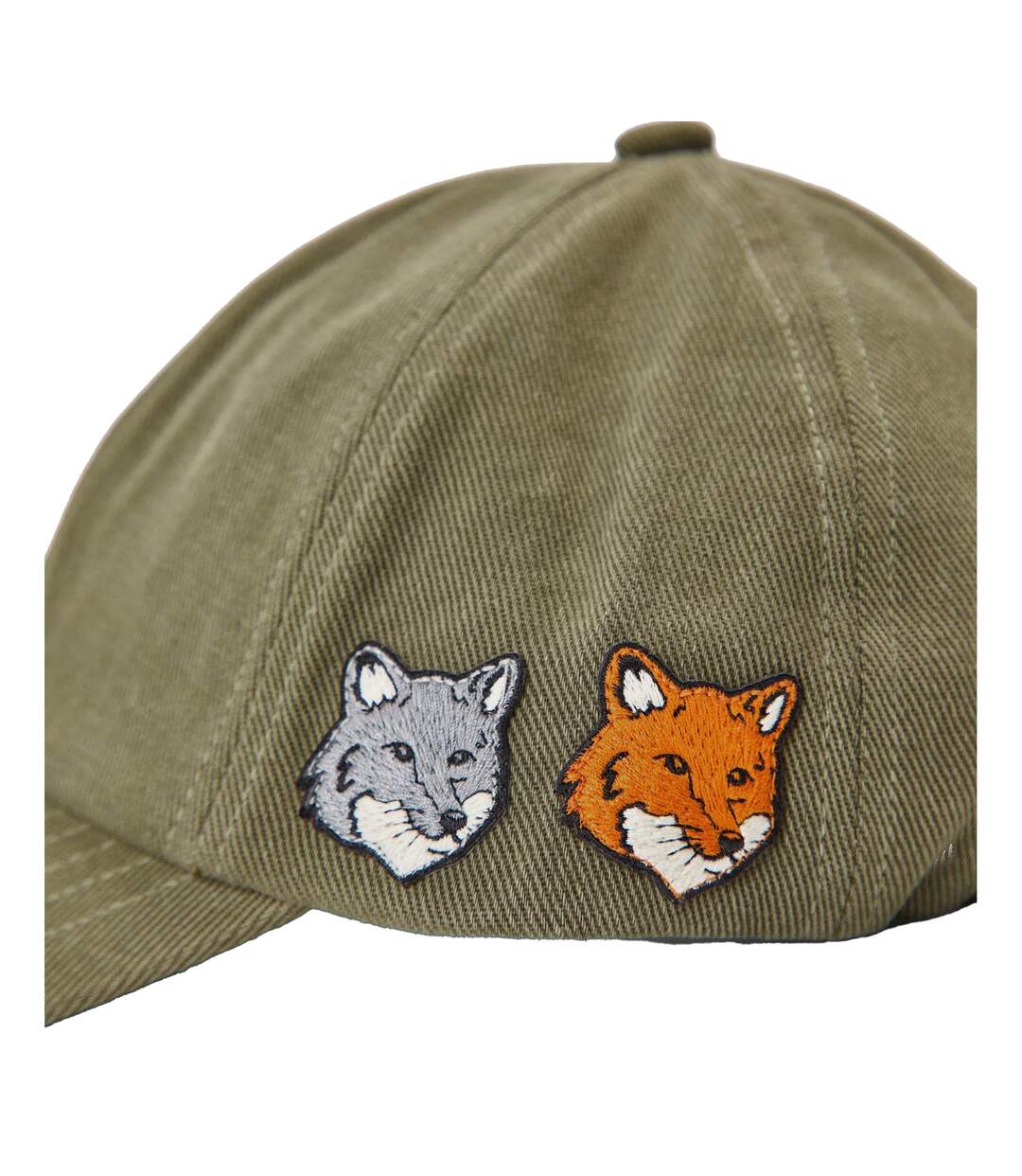 Casquette De Baseball Motif/style Tête Double Fox Homme Vert Maison Kitsuné-3
