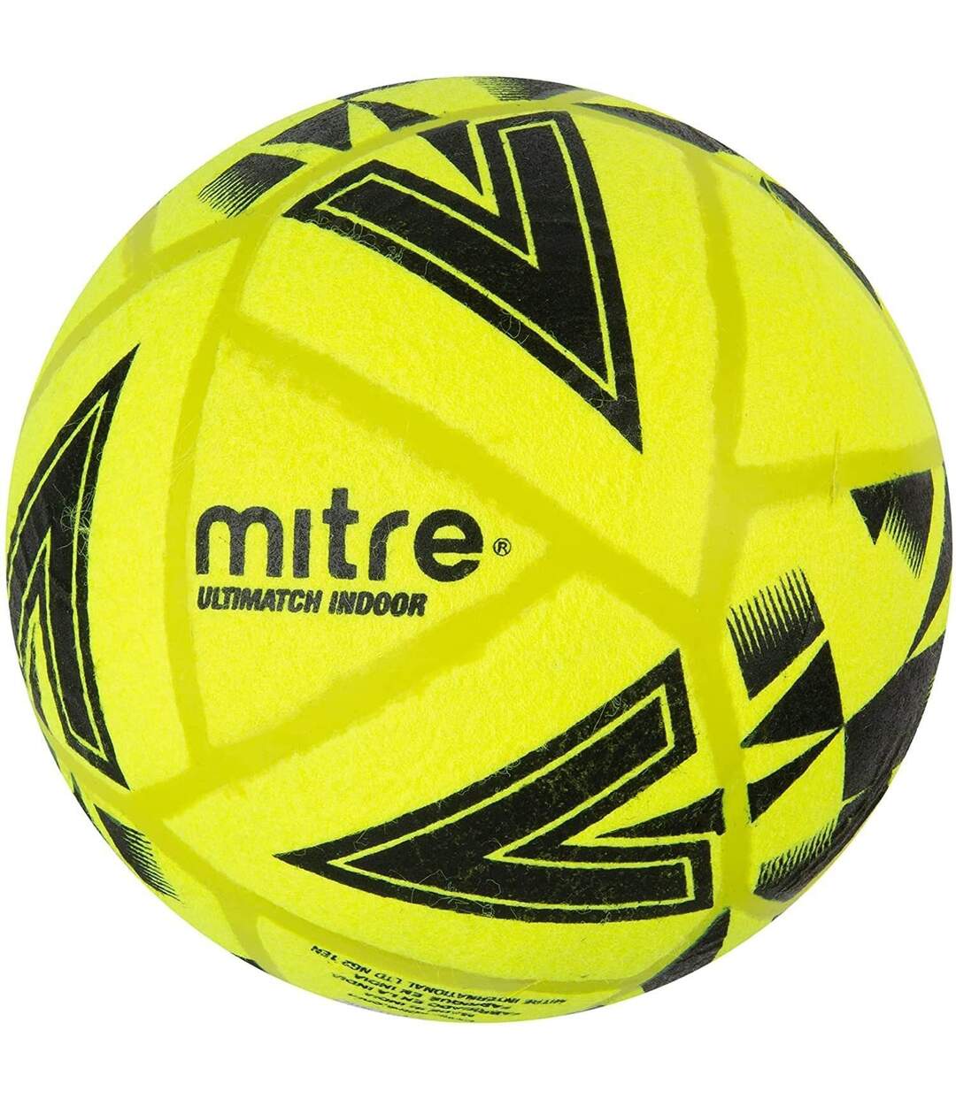 Ballon de foot ultimatch indoor taille 5 jaune / noir / gris Mitre-2