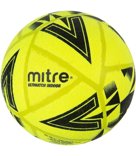 Ballon de foot ultimatch indoor taille 5 jaune / noir / gris Mitre